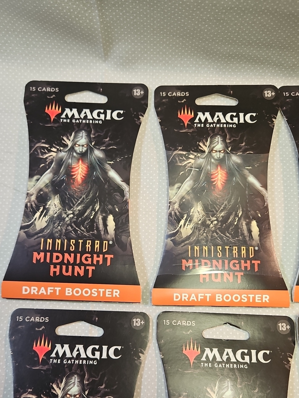 MTG Innistrad Midnight Hunt 15 Card Draft Boosters Sleeved Sealed - Picture 3 of 10